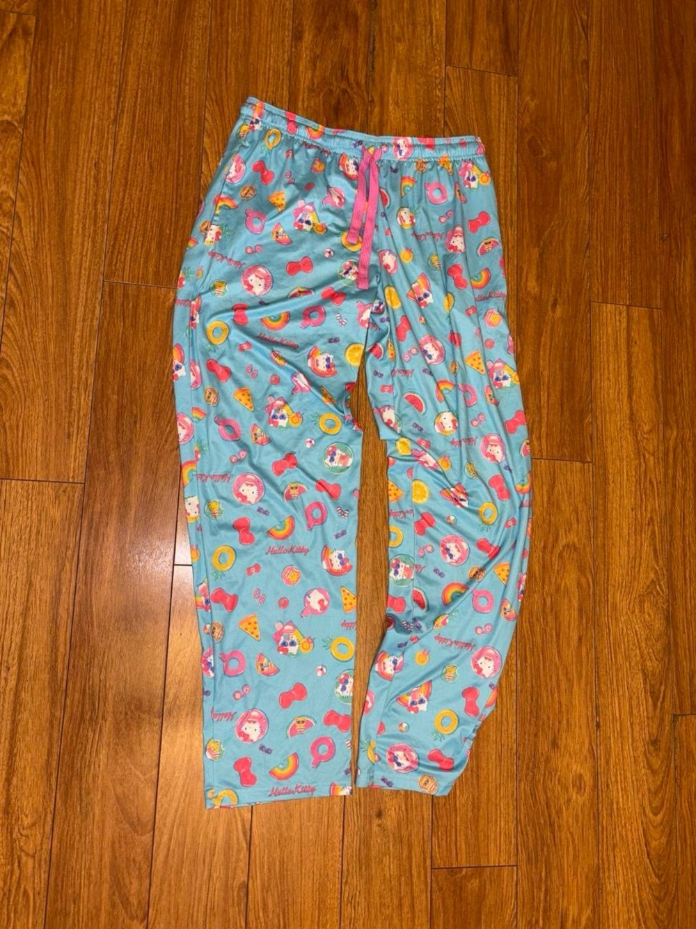 Hello Kitty blue beach themed pajama pants Size M